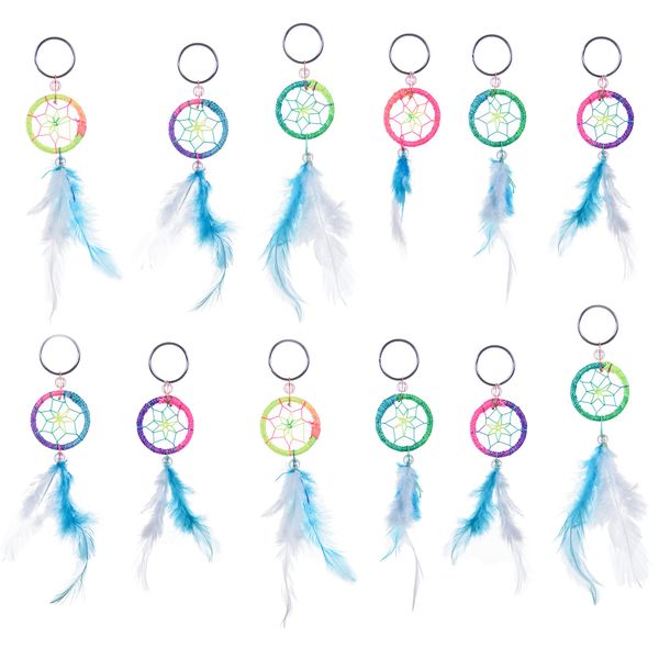 Rainbow Dream Catcher Key Chain Pack - 1 Dozen