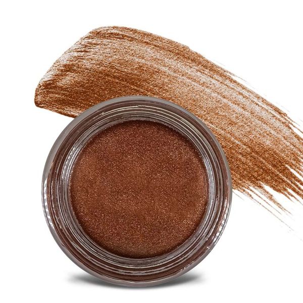 Mommy Makeup Waterproof Cream Eyeshadow | Any Wear Creme in Hot Fudge (A Milk Chocolate Brown with Copper Shimmer) for Eyes, Cheeks & Lips | Ultimate Multi-tasking Cream to Powder Eye Shadow