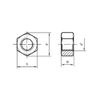 M5 Hex Nut - A2 Stainless Steel Left Hand Thread DIN934 Pack Size : 30