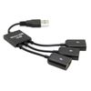 cablecc USB 2.0 to 3 Port Hub Cable Bus Power External Interface Adapter Multi-Port USB Splitter for Laptop Desktop Mouse Disk