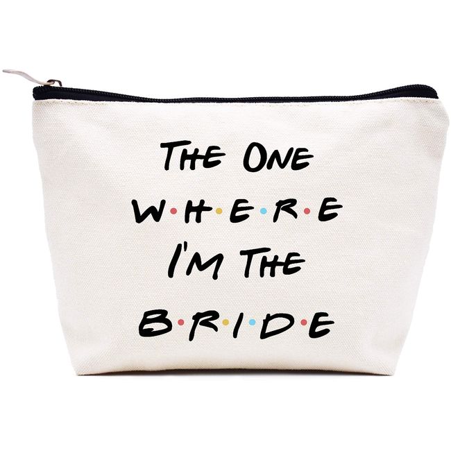 Bride Makeup Bag Cosmetic Bag, Bride to Be Gifts for Her, Bride