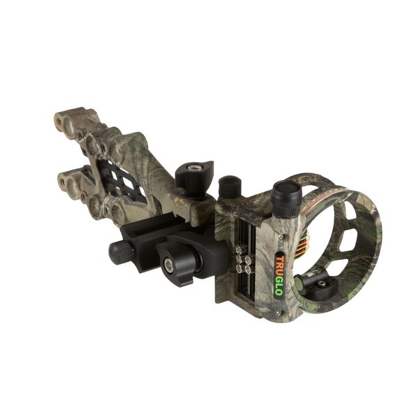 TRUGLO Carbon Hybrid Ultra Lightweight Micro-Adjustable 5-Pin Hunting Bow Sight, Real-Tree Xtra Camo