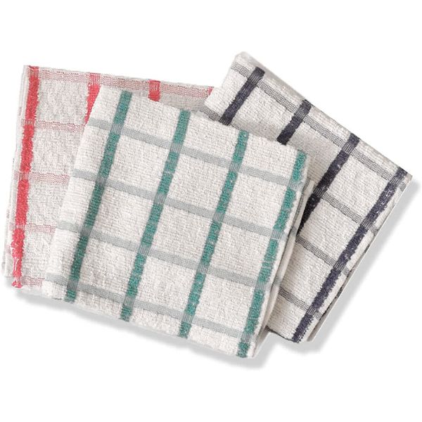 ARITRADERSLTD 100% Cotton Terry Towelling Tea Towels Kitchen Hand Towels Dish Cloth Super Absorbent Soft Touch - Hotel Quality Kitchen Tea Towels 40 x 65 cm | Pack of 3