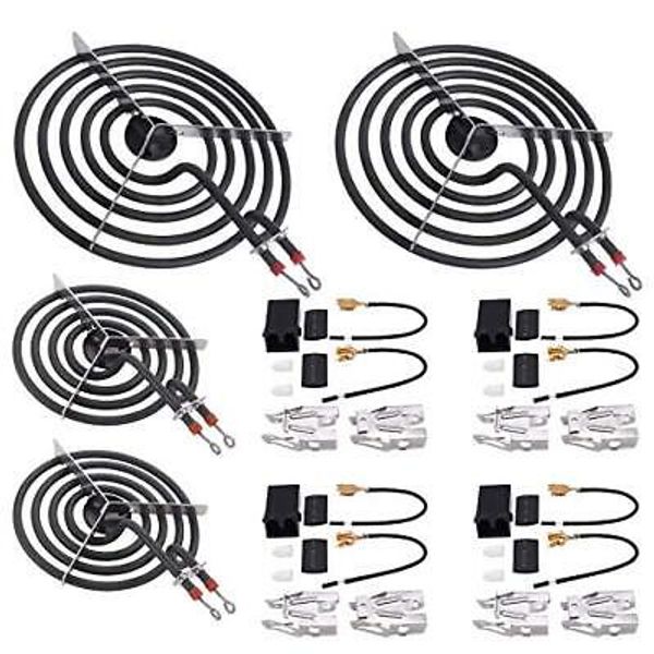 Electric Range Burner Element MP22YA Unit Set By , 2 pcs MP15YA 6'',2 pcs