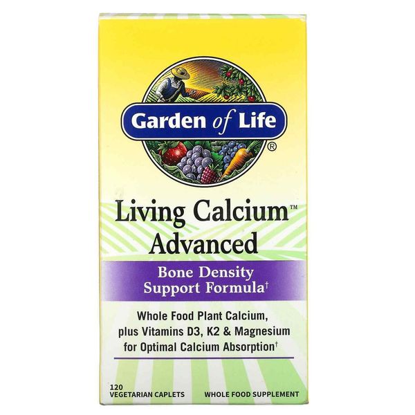 2 X Garden of Life, Living Calcium Advanced, 120 Vegetarian Caplets