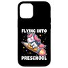 iPhone 14 Funny Flying Into Preschool Unicorn Back To School Rocket Case