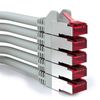 deleyCON 5 x 0.5 m CAT6 Patch Cable S/FTP PIMF Shielding CAT-6 RJ45 Network Cable Ethernet Cable LAN DSL Switch Router Modem Access Point Patch Panels – Grey