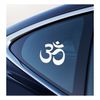 Aum/Om Symbol White Vinyl Car Window Decal Sticker White
