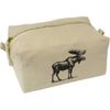 'American Moose' Canvas Wash Bag/Makeup Case (CS00044263)
