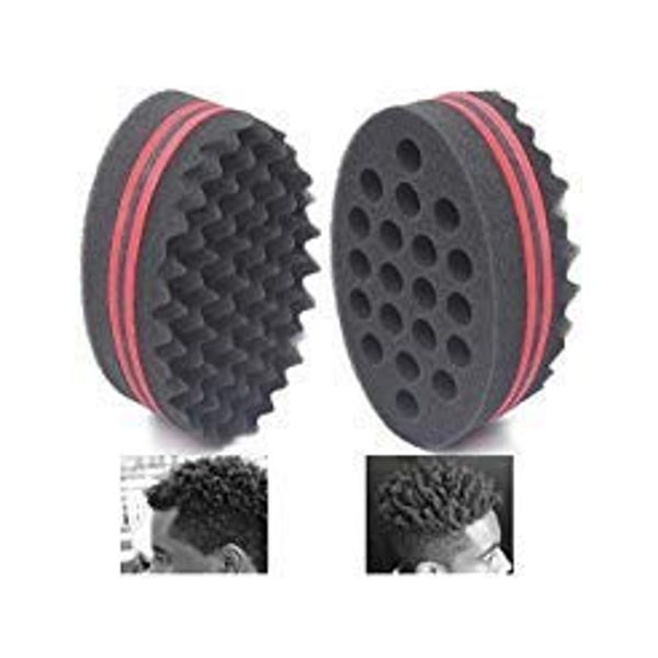 AIR&TREE Magic Barber Sponge Brush for Waves, Dreadlocks, Coils, and Afro Curls - Hair Care Tool with 7 & 16 mm Diameters (1 PCS)