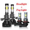 LED Headlight High/Low Beam+Fog Light Kit For 2005 2006-2014 Ford