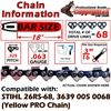 COPPERHEAD 18" BAR. FULL CHISEL & SEMI-CHISEL PRO SAW CHAINS - For STIHL MS251 C