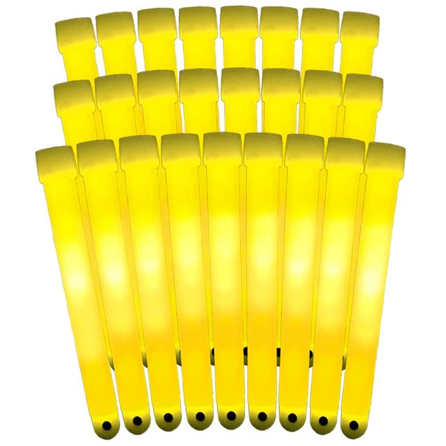 25pcs Pen Lights Set Live Concert Wedding Event Festival Fluorescent Light Chemical Light Light Stick (Yellow)