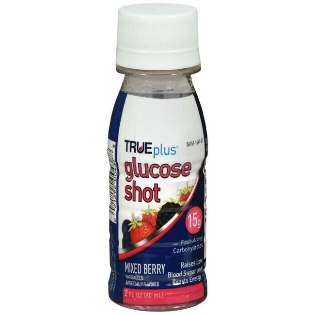 TruePlus Glucose Shot 15gm Mixed Berry Flavor 2oz bottle