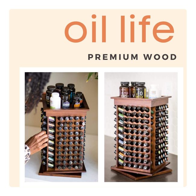 Wooden Essential Oil Storage Shelf Organizer