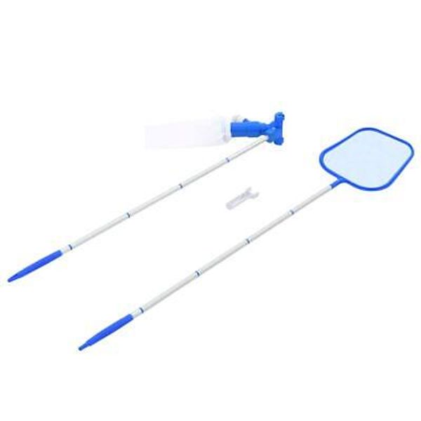 2 Piece Swimming Pool Maintenance Kit Brush and Net Cleaner Set