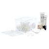 Masters & Burrell Makeup Organiser Cotton Pads Holder Cosmetics Makeup Cotton Swab Holder Cotton Pads Dispenser, 4 Sections Ideal for Cotton Buds Cotton Pads