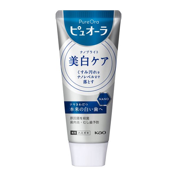 PureOra Medicated Toothpaste, Nano Bright, Whitening, 4.9 oz (115 g) (non-medicinal product).