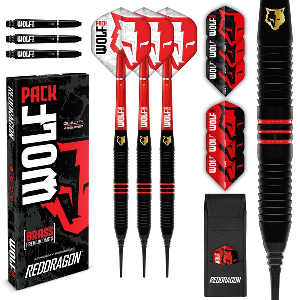 RED DRAGON Wolf Pack Messing dartpfeile mit kunststoffspitze 18g Fass 20g volles Gewicht - Dart Flights und Darts Shafts (Stiele)