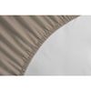 Home Linge Passion 57 Thread Count Fitted Sheet, Cotton, Dark Beige, Individual