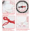 Compass Adjustable Declination Waterproof Sighting Mirror Compass Multifunctional Orienteering Map Hiking Navigation Compass for Outdoor Activities