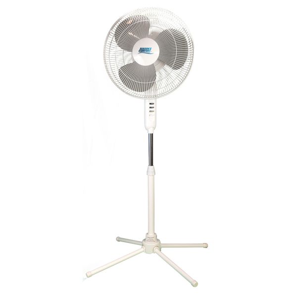 Seasons Comfort 16” Oscillating Fan with Pedestal Base