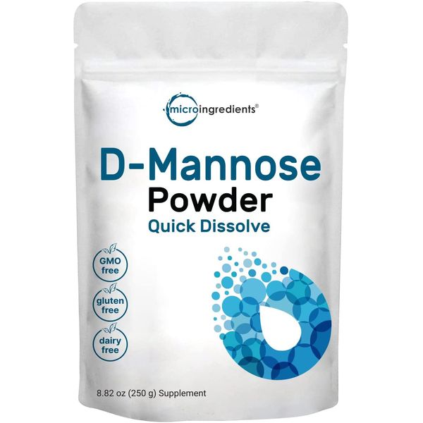 D Mannose Powder, 8.8 Ounce, Pure Mannose Supplement, Quick Water Soluble, Su...