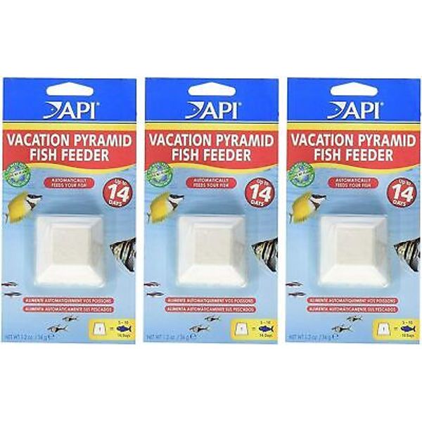 API (3 Pack) 14-Day Pyramid Fish Feeders