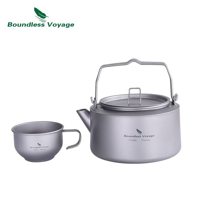 Camping Kettle Outdoor Camping Portable Hanging Kettle Tourist Kettle 1.2L  Pot Teapot Picnic Pot Cooker Camping Supplies