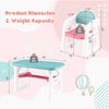 3PCS Children Table and Chair Set Activity Table Gift Kids With Building Blocks