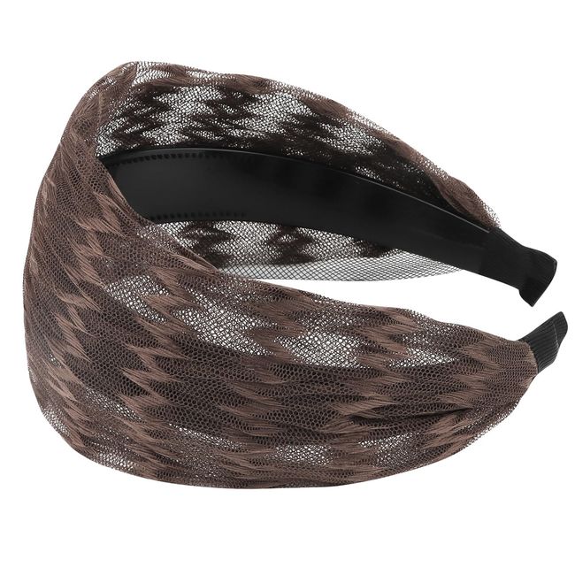 ACO-UINT Brown Headband for Women, Boho Wide Headbands Thick Headbands with Teeth, Large Head Bands for Women's Hair Fashion Hairbands Hair Accessories for Women Girls