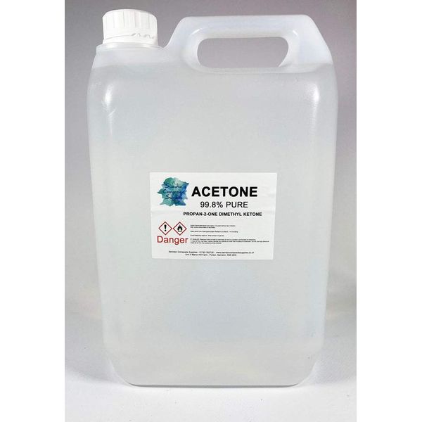 Swindon Composite Supplies : Pure Acetone Nail Polish Remover UV LED GEL Soak Off (Acetone-5Litre)