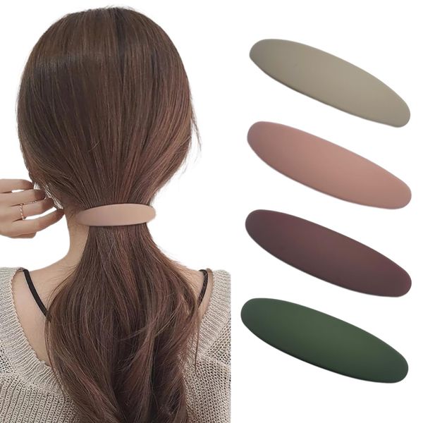 Ypkia 4 Stück Haarspangen Damen Dünnes Haar Mittel Haarspange Vintage Automatisch Hair Clip Set Für Frauen Mädchen Haarschmuck (helle Farbe)