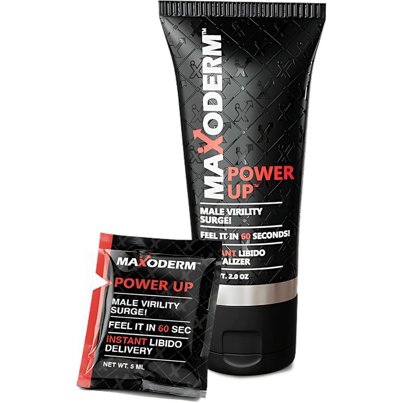 Maxoderm Power Up Topical Cream for Men – External Use Cream 2 oz Tube ...