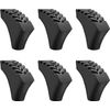 6 Pack Trekking Poles Tips Hiking Accessories Cane Tips Shoe Shape Rubber New