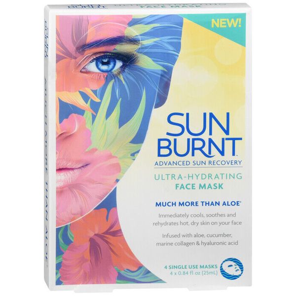 SUNBURNT ULTRA HYDRATING FACE MASK 4PK