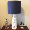 Wooden Lighthouse Decor, 10.25Inch Decorative Nautical Lighthouse Rustic Ocean S