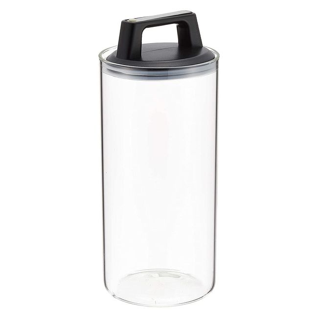 Fujisho Airtight Glass Canister Storage Container, Air Reducer, L, 2000cc