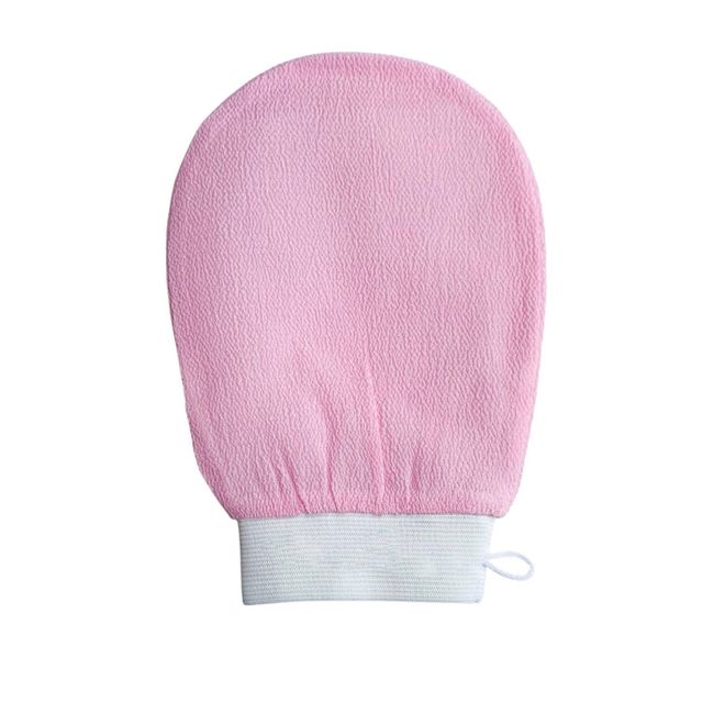DEWYGLO Dewyglo Exfoliating Glove (Pink),Made with 100percent Viscose,a Biodegradable Fibre Exfoliating Body Glove is Reusable,Gentle and Suitable for Sensitive Skin