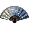 A1217 Mai Fan Holo Foil Cloud Blue Width Blur Silver Fabric