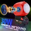 Portable Speaker Bluetooth Player Loudspeaker For Milwaukee 18V Li-ion Battery