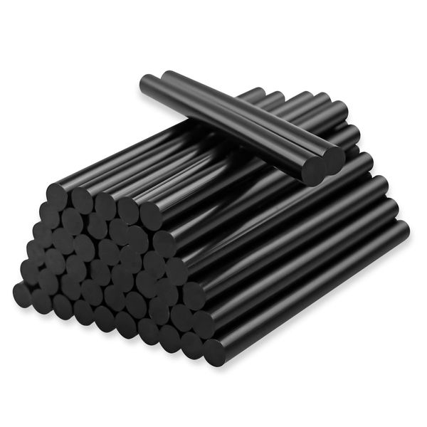 Hot Glue Sticks 7mm x 100mm, 50Pcs Black Glue Sticks, Mini Hot Melt Glue Gun Sticks for Hot Glue Gun