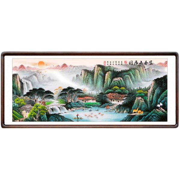 Cross Stitch, Chinese Style, Landscape, Waterfall, C0291