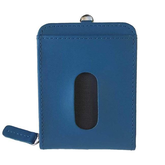 Collectible Card Holder, Accordion Style, Genuine Leather, Navy Blue, CP-615Z-BL