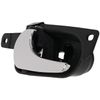 Interior Door Handle For 2006-2011 Lucerne Chrome Lever Blck Bezel Front=Rear LH
