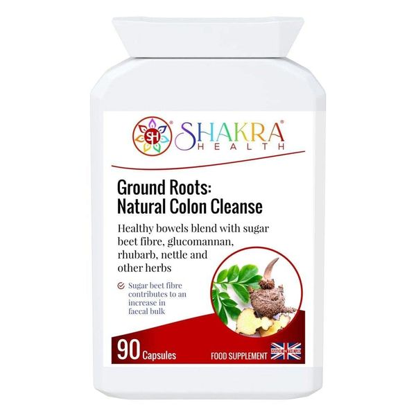 Ground Roots: Natural Colon Cleanse. Strong Colonic Flush Herbal Blend for Deep Bowel, Gut Health, Intestinal Congestion, Constipation & Support | Shakra Health