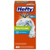Hefty Recycling Trash Bags, Clear, 13 Gallon, 60 Count