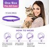 Purple Calming Cat Collar Set 3 Pack Adjustable Anxiety Relief Pheromone Collars