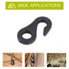 BRILLIANCE4U 20pc S-Shape Plastic Tent Hooks, Black