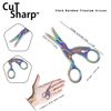 Cut Sharp Stainless Steel Sewing Scissors, Fabric shears Small Scissors In Different Designs 3.5" (Rainbow Titanium)